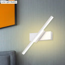 GobekUsa Modern Slim LED Wall Sconce with Acrylic Linear Design in White/Black - Choose Warm or White Light