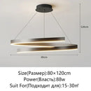 GobekUsa Black/White Spiral Chandelier for Living Dining Kitchen. Trendy Round Indoor Lighting Fixture.