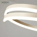 GobekUsa Black/White Spiral Chandelier for Living Dining Kitchen. Trendy Round Indoor Lighting Fixture.
