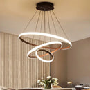 GobekUsa Black Ring LED Pendant Chandelier for Living Room, Dining Room, Kitchen