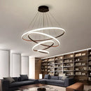 GobekUsa Black Ring LED Pendant Chandelier for Living Room, Dining Room, Kitchen