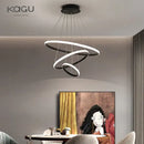 GobekUsa Black Ring LED Pendant Chandelier for Living Room, Dining Room, Kitchen