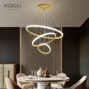 GobekUsa Black Ring LED Pendant Chandelier for Living Room, Dining Room, Kitchen