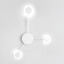 GobekUsa Modern Black/White Sputnik LED Wall Sconce Light Fixture with Acrylic Lamp Shades - 2/3/6 Lights in Warm/White