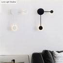 GobekUsa Modern Black/White Sputnik LED Wall Sconce Light Fixture with Acrylic Lamp Shades - 2/3/6 Lights in Warm/White