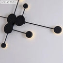 GobekUsa Modern Black/White Sputnik LED Wall Sconce Light Fixture with Acrylic Lamp Shades - 2/3/6 Lights in Warm/White
