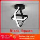 GobekUsa Black Square LED Ceiling Lamp: Modern Lighting for Corridor, Aisle, Cloakroom, Balcony