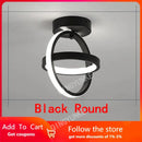 GobekUsa Black Square LED Ceiling Lamp: Modern Lighting for Corridor, Aisle, Cloakroom, Balcony