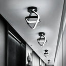 GobekUsa Black Square LED Ceiling Lamp: Modern Lighting for Corridor, Aisle, Cloakroom, Balcony