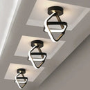 GobekUsa Black Square LED Ceiling Lamp: Modern Lighting for Corridor, Aisle, Cloakroom, Balcony