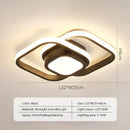 GobekUsa Black Square LED Ceiling Lamp: Modern Lighting for Corridor, Aisle, Cloakroom, Balcony