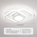 GobekUsa Black Square LED Ceiling Lamp: Modern Lighting for Corridor, Aisle, Cloakroom, Balcony