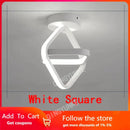 GobekUsa Black Square LED Ceiling Lamp: Modern Lighting for Corridor, Aisle, Cloakroom, Balcony