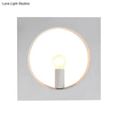 GobekUsa Modern Square Wall Mounted Bedside Light in Black/White - Single Light Design