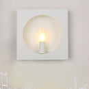 GobekUsa Modern Square Wall Mounted Bedside Light in Black/White - Single Light Design