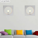 GobekUsa Modern Square Wall Mounted Bedside Light in Black/White - Single Light Design
