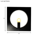 GobekUsa Modern Square Wall Mounted Bedside Light in Black/White - Single Light Design