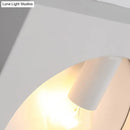 GobekUsa Modern Square Wall Mounted Bedside Light in Black/White - Single Light Design