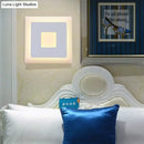 GobekUsa Modern Black/White LED Sconce Lamp - 1 Light, Acrylic Wall Mount in Warm/White