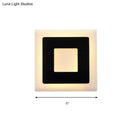 GobekUsa Modern Black/White LED Sconce Lamp - 1 Light, Acrylic Wall Mount in Warm/White