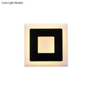 GobekUsa Modern Black/White LED Sconce Lamp - 1 Light, Acrylic Wall Mount in Warm/White