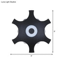 GobekUsa Modern Snowflake Outdoor LED Wall Light- Plastic, 6-Bulb Flush Mount Sconce in Black- Warm/White Light