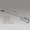 GobekUsa Adjustable LED Wall Lamp Swing Arm Modern Light Fixture Black/White for Living Room