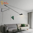 GobekUsa Adjustable LED Wall Lamp Swing Arm Modern Light Fixture Black/White for Living Room