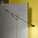GobekUsa Adjustable LED Wall Lamp Swing Arm Modern Light Fixture Black/White for Living Room