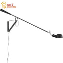 GobekUsa Adjustable LED Wall Lamp Swing Arm Modern Light Fixture Black/White for Living Room