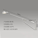 GobekUsa Adjustable LED Wall Lamp Swing Arm Modern Light Fixture Black/White for Living Room