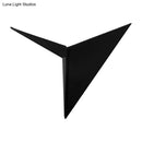 GobekUsa Contemporary Triangle Sheet Wall Lamp - Acrylic Black/White LED Sconce Light in Warm/White