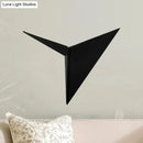 GobekUsa Contemporary Triangle Sheet Wall Lamp - Acrylic Black/White LED Sconce Light in Warm/White