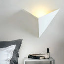 GobekUsa Contemporary Triangle Sheet Wall Lamp - Acrylic Black/White LED Sconce Light in Warm/White