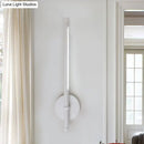 GobekUsa Contemporary LED Sconce Light - Metal and Acrylic Shade - Black/White Tubular Wall Mount - Warm/White Light