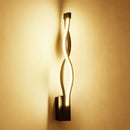 GobekUsa Modern Acrylic Twist Wall Light Sconce in Black/White - Neutral/Warm/White Light