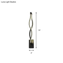 GobekUsa Modern Acrylic Twist Wall Light Sconce in Black/White - Neutral/Warm/White Light