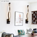 GobekUsa Modern Acrylic Twist Wall Light Sconce in Black/White - Neutral/Warm/White Light