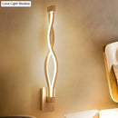 GobekUsa Modern Acrylic Twist Wall Light Sconce in Black/White - Neutral/Warm/White Light