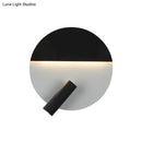 GobekUsa Nordic Metal Flush Wall Sconce LED Fixture in Black/White with Adjustable Spotlight