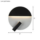 GobekUsa Nordic Metal Flush Wall Sconce LED Fixture in Black/White with Adjustable Spotlight