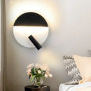 GobekUsa Nordic Metal Flush Wall Sconce LED Fixture in Black/White with Adjustable Spotlight