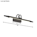 GobekUsa Modern Linear LED Vanity Lighting for Bathroom - Metallic Finish, 22"/26" Wide, Black/White, Warm Light