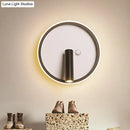 GobekUsa Modern Metal LED Bedside Wall Sconce in Black, White/Warm Light - Circle/Square/Ellipse Design
