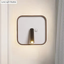 GobekUsa Modern Metal LED Bedside Wall Sconce in Black, White/Warm Light - Circle/Square/Ellipse Design