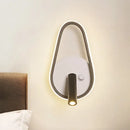 GobekUsa Modern Metal LED Bedside Wall Sconce in Black, White/Warm Light - Circle/Square/Ellipse Design