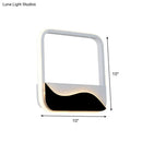 GobekUsa Minimalist LED Wall Light w/ Wave Patterned Acrylic Frame - black/white, warm/white