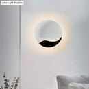 GobekUsa Minimalist LED Wall Light w/ Wave Patterned Acrylic Frame - black/white, warm/white