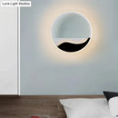 GobekUsa Minimalist LED Wall Light w/ Wave Patterned Acrylic Frame - black/white, warm/white