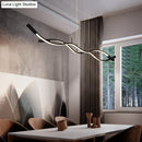 GobekUsa Wave Shaped Aluminum Pendant Lamp - Minimalistic Dining Room Island Lighting